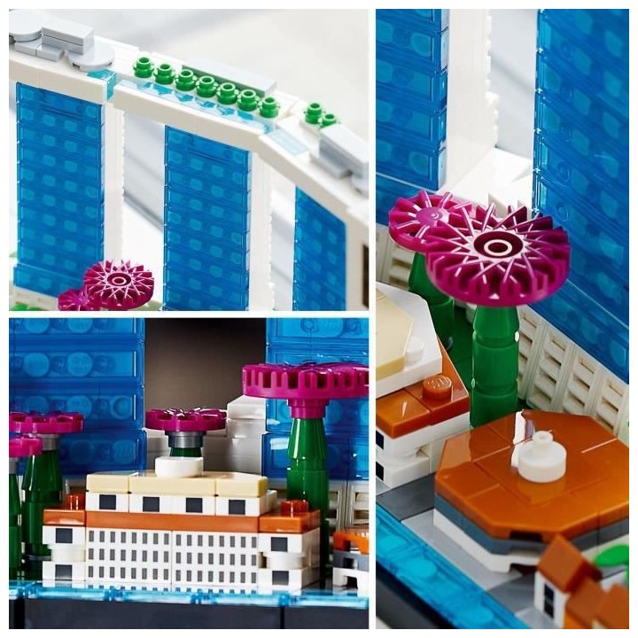 LEGO 21057 Architecture Singapour, Loisirs Créatifs pour Adultes, Col