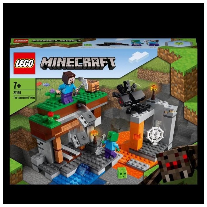 LEGO Minecraft 21166 La Mine Abandonnée, Jouet avec Grotte de Zombies