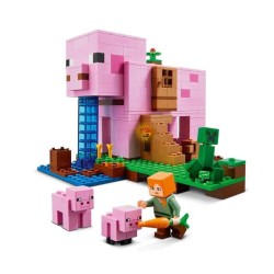 LEGO Minecraft 21170 La Maison Cochon, Jouet de Construction, avec Figurine Creeper