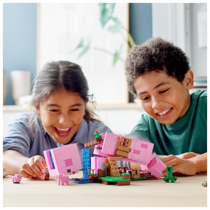 LEGO Minecraft 21170 La Maison Cochon, Jouet de Construction, avec Fig