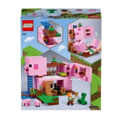 LEGO Minecraft 21170 La Maison Cochon, Jouet de Construction, avec Figurine Creeper