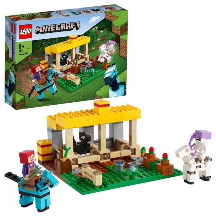 LEGO 21171 Minecraft™ L'écurie Jouet Ferme avec Figurine Cavalier S