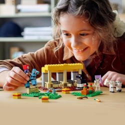 LEGO 21171 Minecraft™ L'écurie Jouet Ferme avec Figurine Cavalier Squelette, Jouet Filles et Garçons