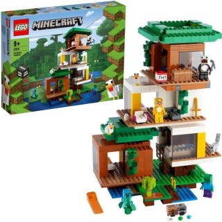 LEGO 21174 Minecraft™ La cabane moderne dans l'arbre – Jouet Maiso