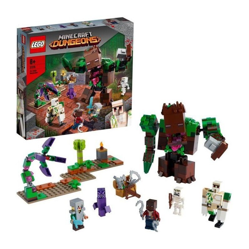 LEGO 21176 Minecraft™ L'abomination de la jungle Jouet et Donjon pour Filles et Garçons, Set avec Figurines