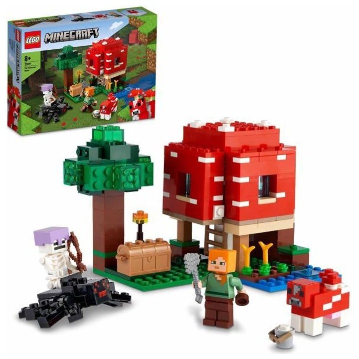 LEGO 21179 Minecraft La Maison Champignon, Set Jouet de Construction p