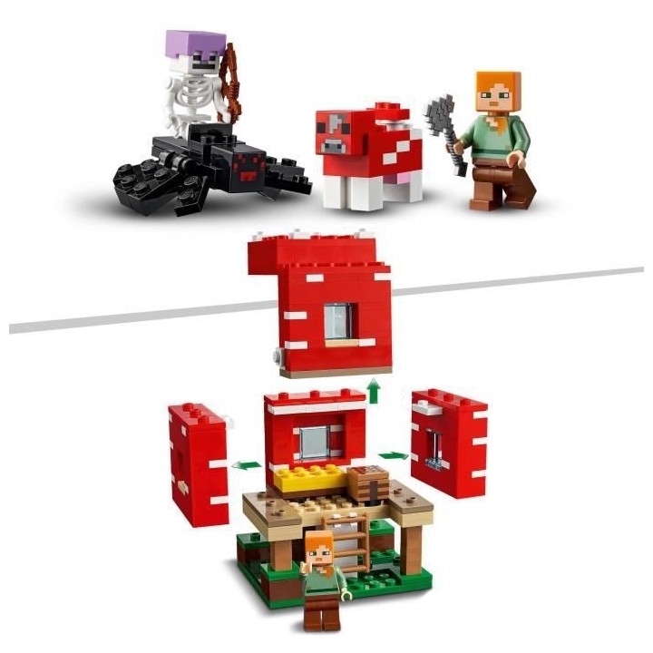 LEGO 21179 Minecraft La Maison Champignon, Set Jouet de Construction p