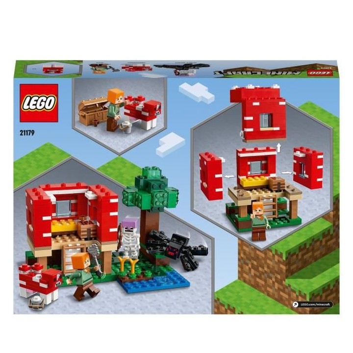 LEGO 21179 Minecraft La Maison Champignon, Set Jouet de Construction p