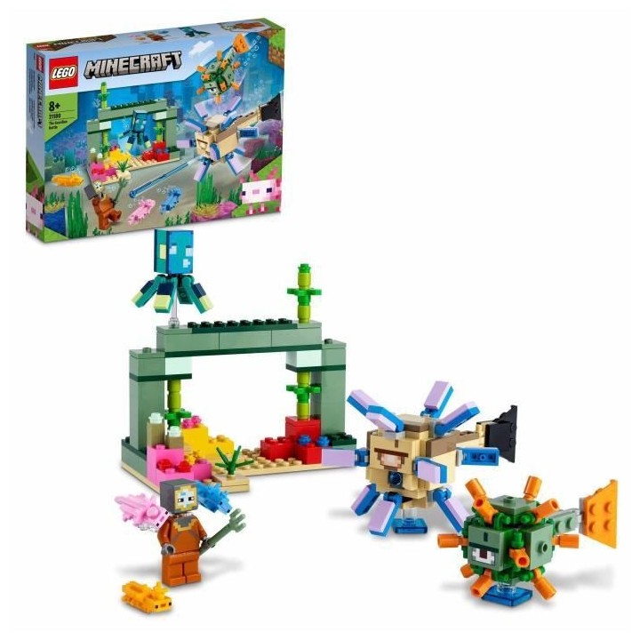 LEGO 21180 Minecraft Le Combat Des Gardiens, Set Aventure Sous-Marine,