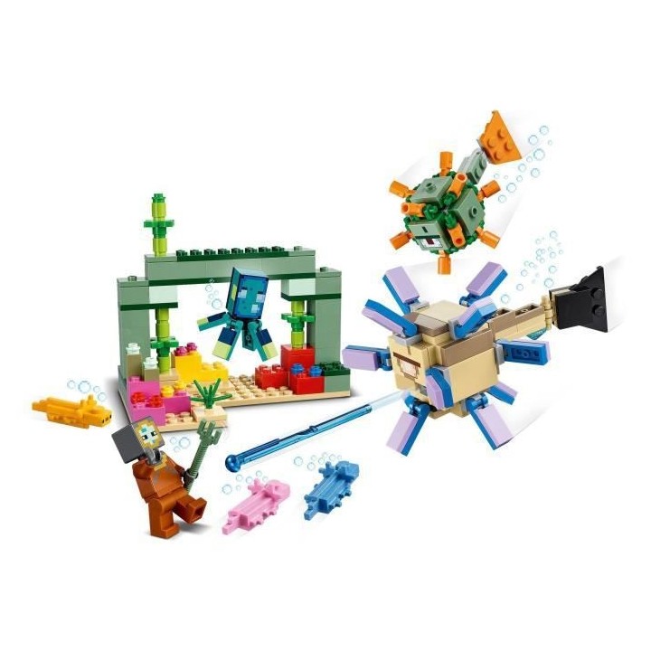 LEGO 21180 Minecraft Le Combat Des Gardiens, Set Aventure Sous-Marine,