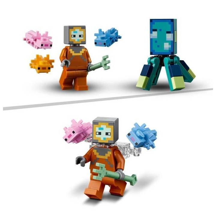 LEGO 21180 Minecraft Le Combat Des Gardiens, Set Aventure Sous-Marine,