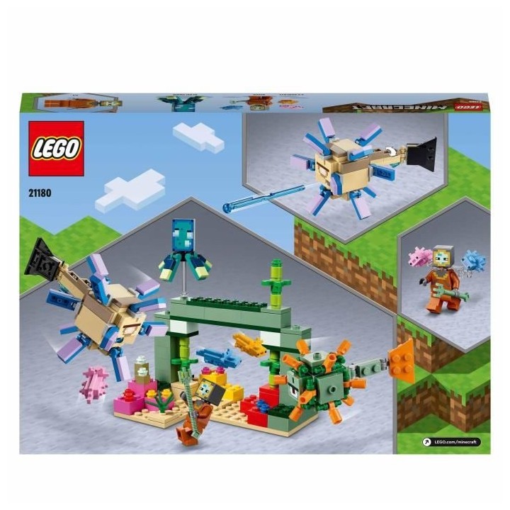 LEGO 21180 Minecraft Le Combat Des Gardiens, Set Aventure Sous-Marine,