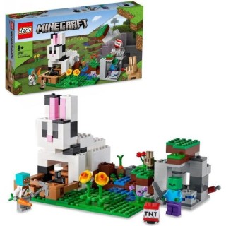 LEGO 21181 Minecraft Le Ranch Lapin, Set de Construction, Jouet Enfant