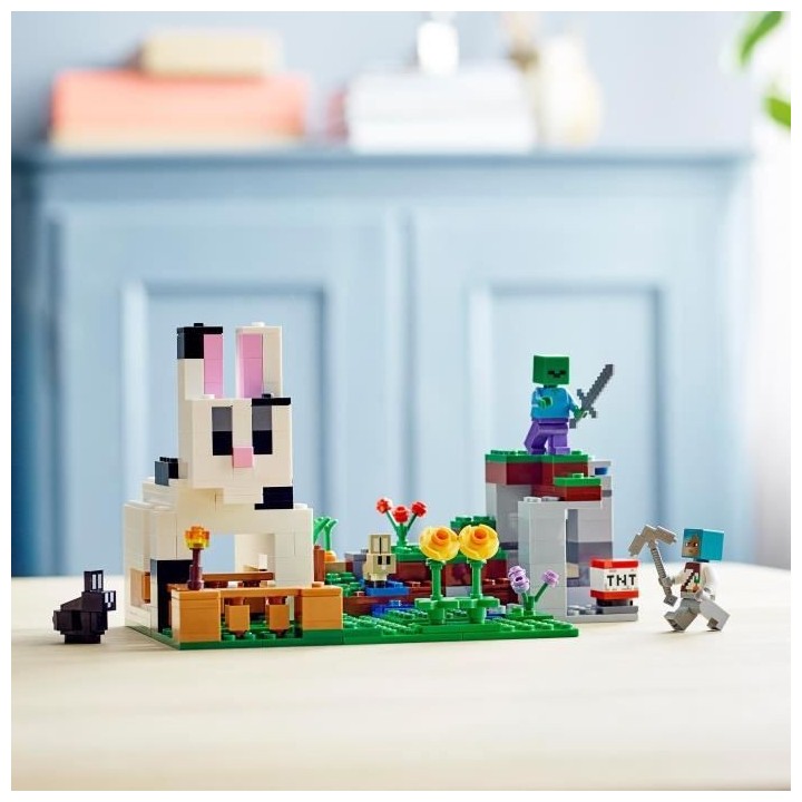 LEGO 21181 Minecraft Le Ranch Lapin, Set de Construction, Jouet Enfant