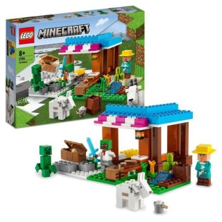 LEGO 21184 Minecraft La Boulangerie, Jouet de Village, Figurines de Cr