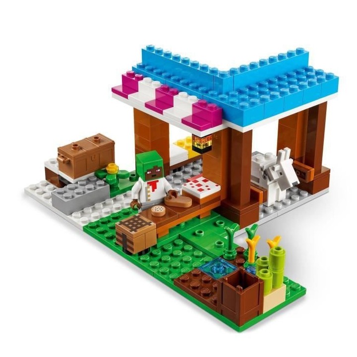 LEGO 21184 Minecraft La Boulangerie, Jouet de Village, Figurines de Cr