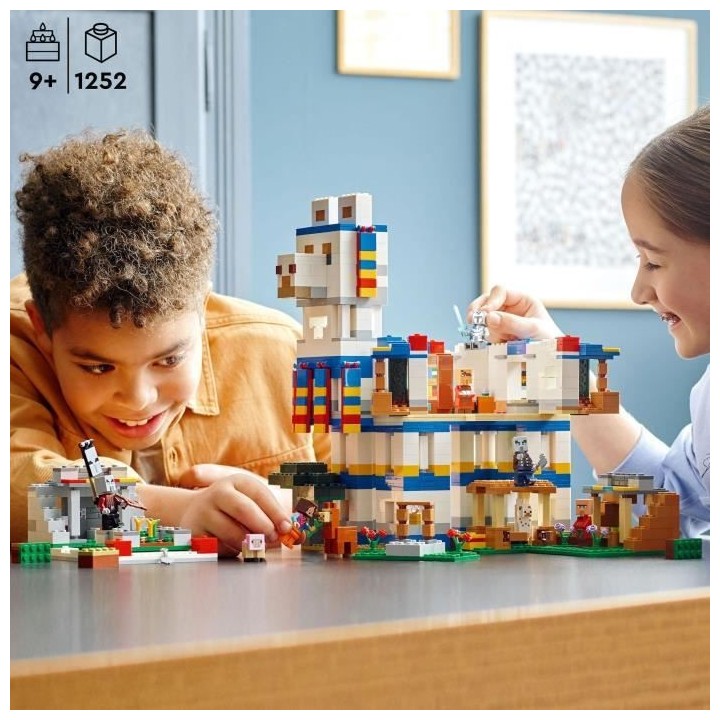 LEGO 21188 Minecraft Le Village Lama, Jouet de Maison, avec Figurines