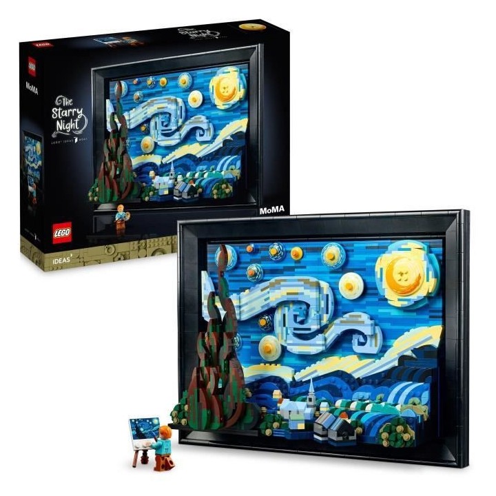 LEGO Ideas 21333 Vincent Van Gogh - La Nuit Étoilée, Reproduction de