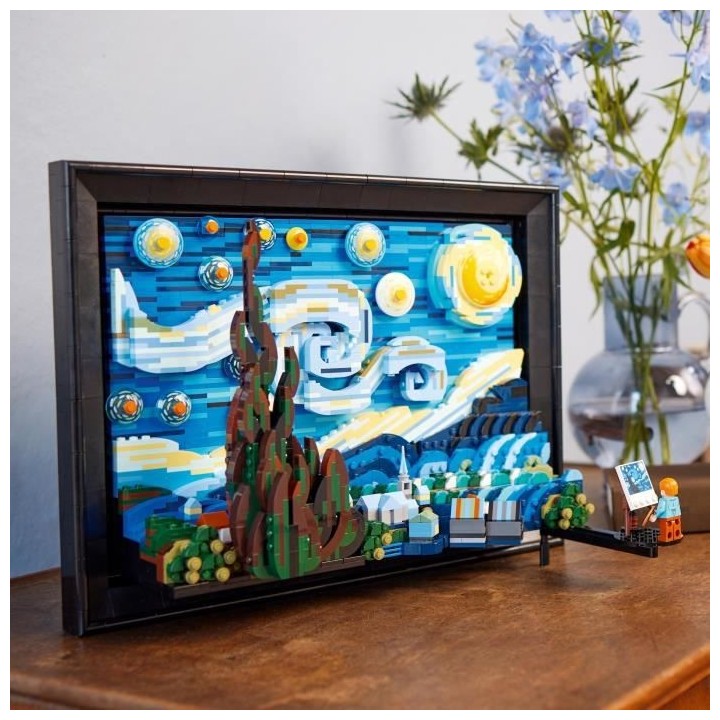 LEGO Ideas 21333 Vincent Van Gogh - La Nuit Étoilée, Reproduction de