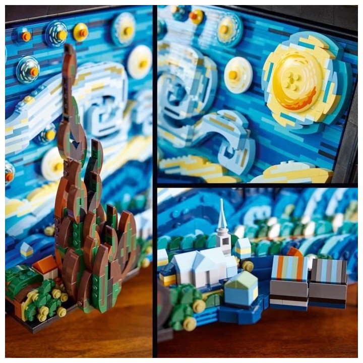 LEGO Ideas 21333 Vincent Van Gogh - La Nuit Étoilée, Reproduction de