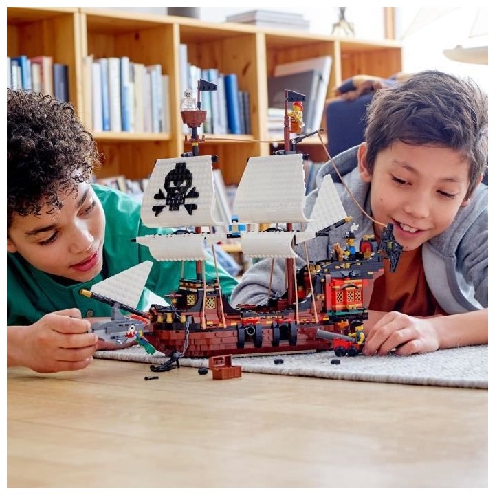 LEGO Creator 3-en-1 31109 Le Bateau Pirate, Jouet, Figurine Animaux Ma