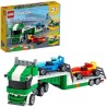 LEGO Creator 3-en-1 31113 Le Transporteur de Voitures de Course, Jouet, Camion avec Remorque