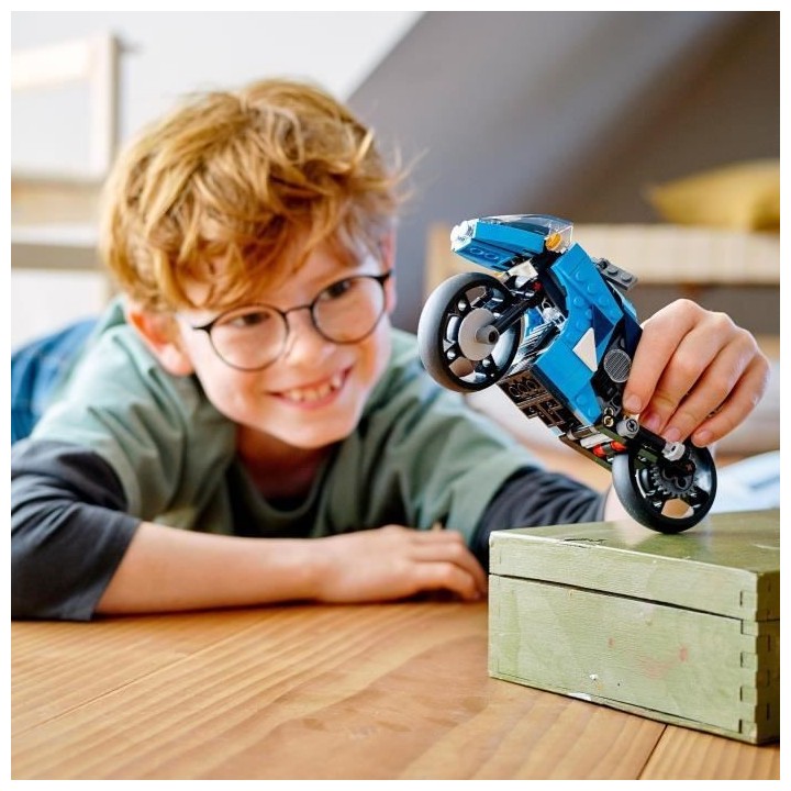 LEGO Creator 3-en-1 31114 La Super Moto, Jouet de Construction, Futuri