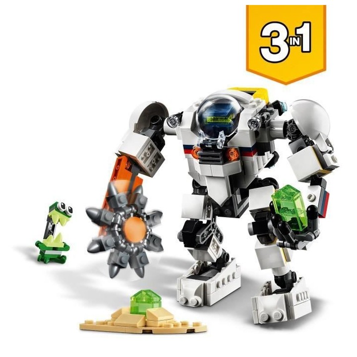 LEGO Creator 3-en-1 31115 Le Robot d'Extraction Spatiale, Jouet, Figur