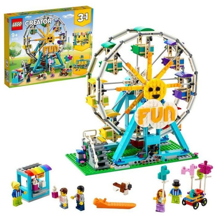 LEGO 31119 Creator 3-en-1 La grande roue avec Petites Voitures, Fete F