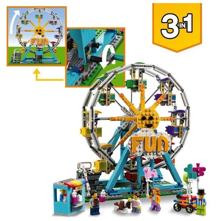 LEGO 31119 Creator 3-en-1 La grande roue avec Petites Voitures, Fete F
