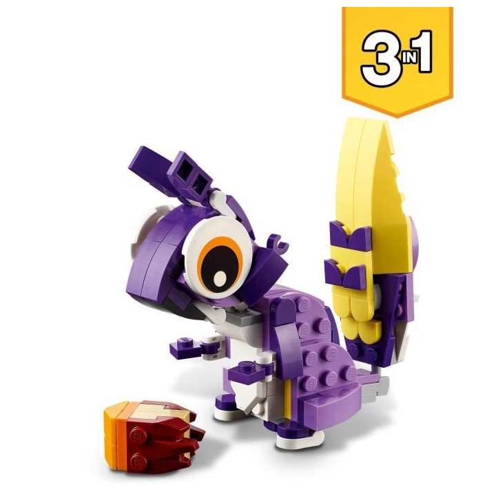LEGO 31125 Creator 3 en 1 Fabuleuses Créatures De La Foret, Du Lapin