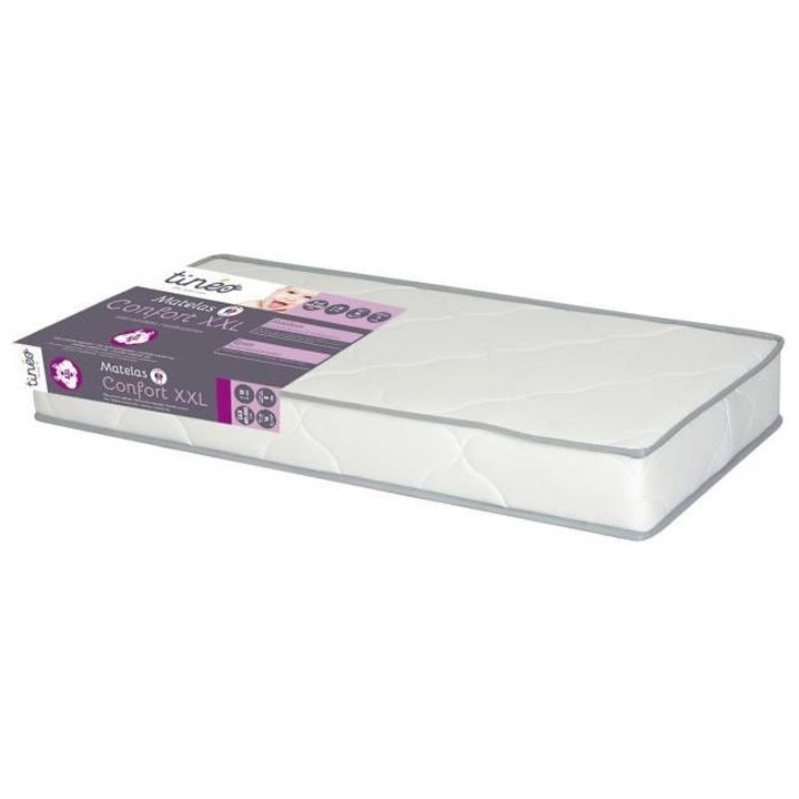 Matelas Confort XXL TINEO60x120 cm - Epaisseur 15 cm - Antibactérien,