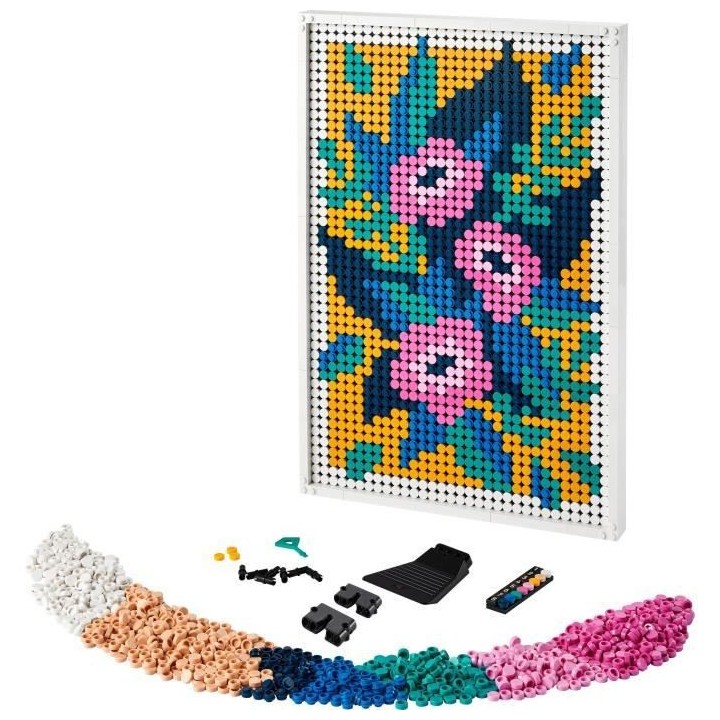 LEGO ART 31207 Art Floral, Accessoire Décoration Intérieure, Fleurs