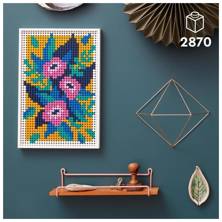LEGO ART 31207 Art Floral, Accessoire Décoration Intérieure, Fleurs