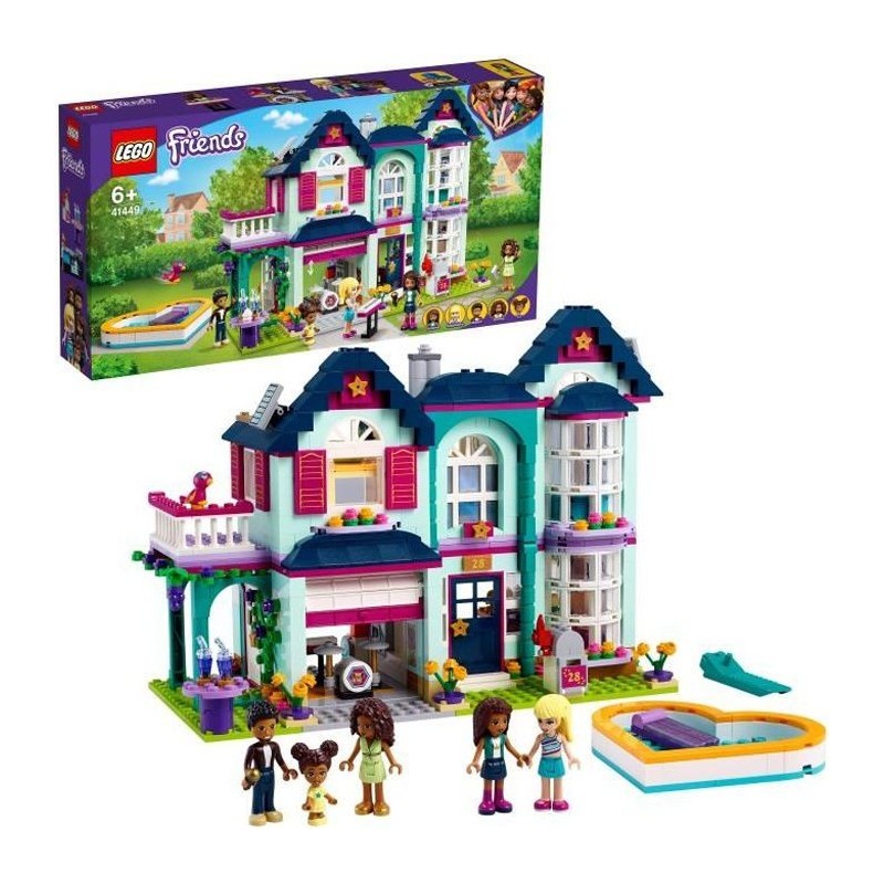 LEGO Friends 41449 La Maison Familiale d'Andréa, Jouet avec Maison de Poupées, pour Enfant de 6 ans et plus Filles et Garçons