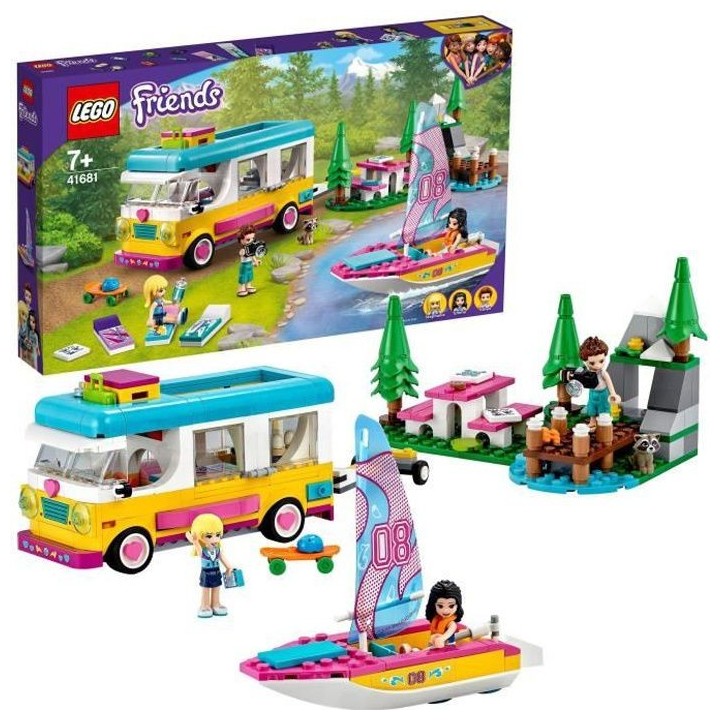 LEGO 41681 Friends Le camping-car et le voilier de la foret – Jeu d'