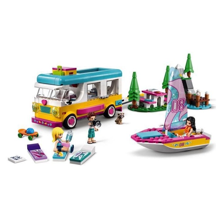 LEGO 41681 Friends Le camping-car et le voilier de la foret – Jeu d'