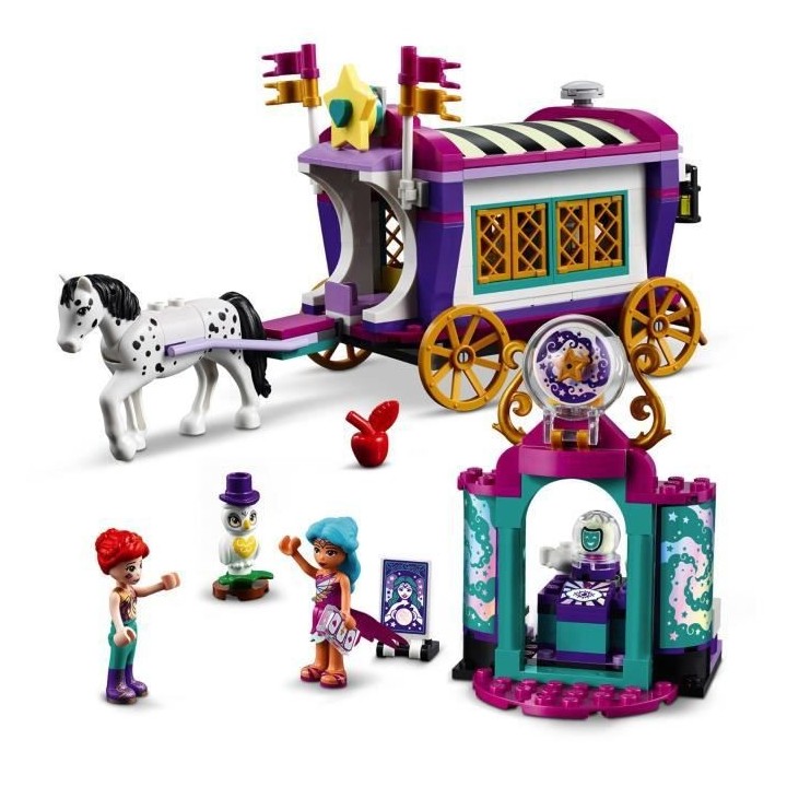 LEGO Friends 41688 La roulotte magique avec cheval et mini-poupée, jo