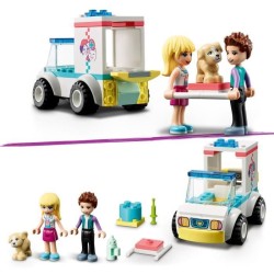 LEGO 41694 Friends L'Ambulance De La Clinique Vétérinaire Pour les Enfants de 4 Ans et Plus, Jouet Mini-Poupée et Figurine de