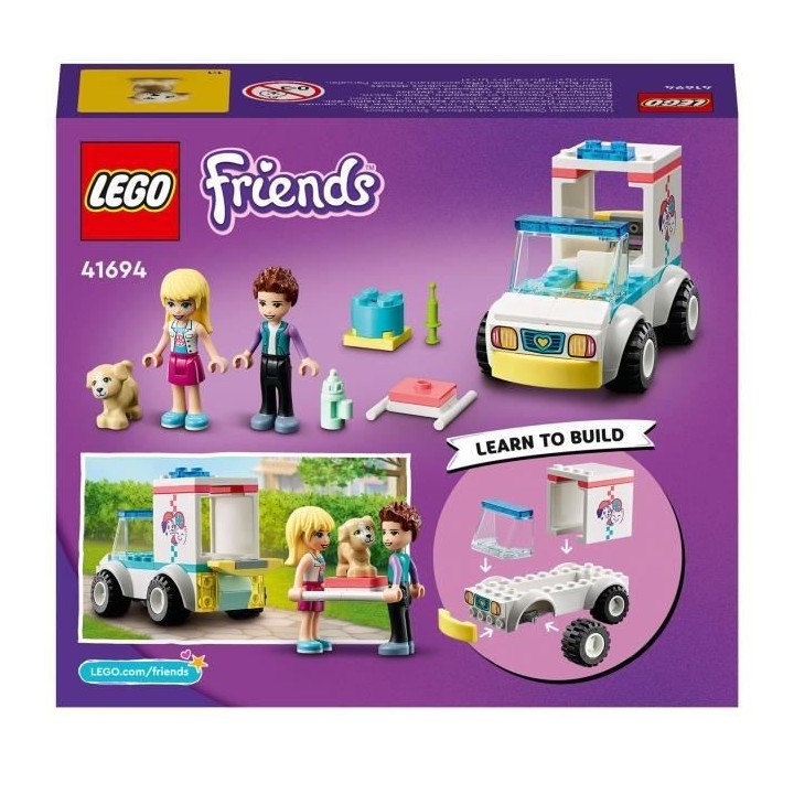 LEGO 41694 Friends L'Ambulance De La Clinique Vétérinaire Pour les E