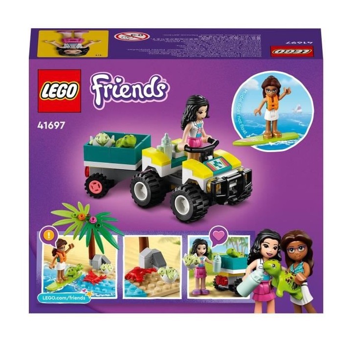 LEGO 41697 Friends Le Véhicule de Protection Des Tortues, Jouet Créa