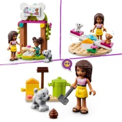 LEGO 41698 Friends L'Aire De Jeu Pour Chien Jouet Pour les Enfants de 5 Ans et Plus, avec Toboggan et Mini-Poupée, Idée Cadeau