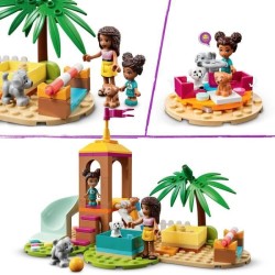 LEGO 41698 Friends L'Aire De Jeu Pour Chien Jouet Pour les Enfants de 5 Ans et Plus, avec Toboggan et Mini-Poupée, Idée Cadeau