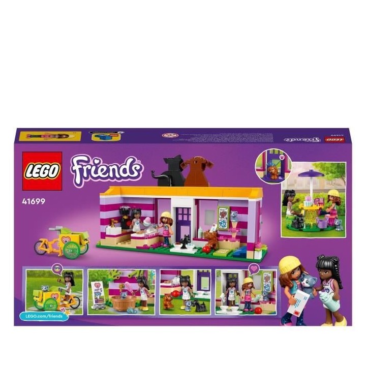 LEGO 41694 Friends Le Café D'Adoption Des Animaux, Jouet Avec les Min
