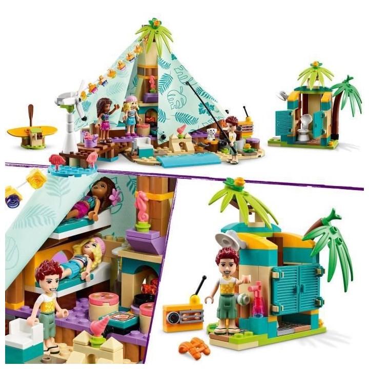 LEGO 41700 Friends Camping Glamour Set de Glamping, Jouet pour Filles
