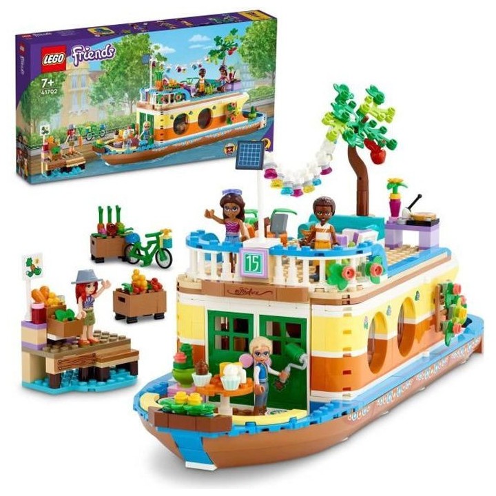 LEGO 41702 Friends La Péniche, Jouet Bateau pour Enfants des 7 ans av