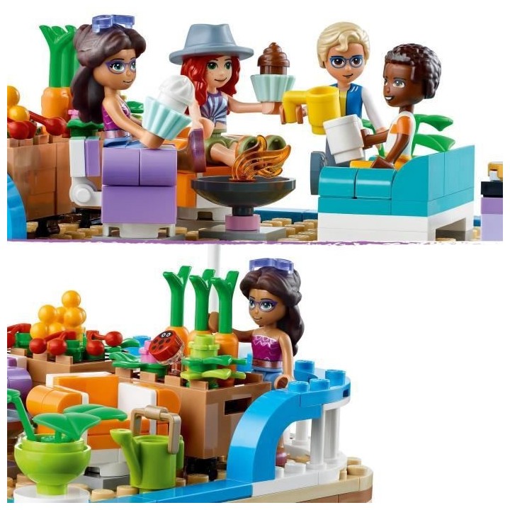 LEGO 41702 Friends La Péniche, Jouet Bateau pour Enfants des 7 ans av