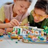 LEGO 41702 Friends La Péniche, Jouet Bateau pour Enfants des 7 ans avec Jardin, 4 Mini-Poupées, Figurines Animaux, Set Nature