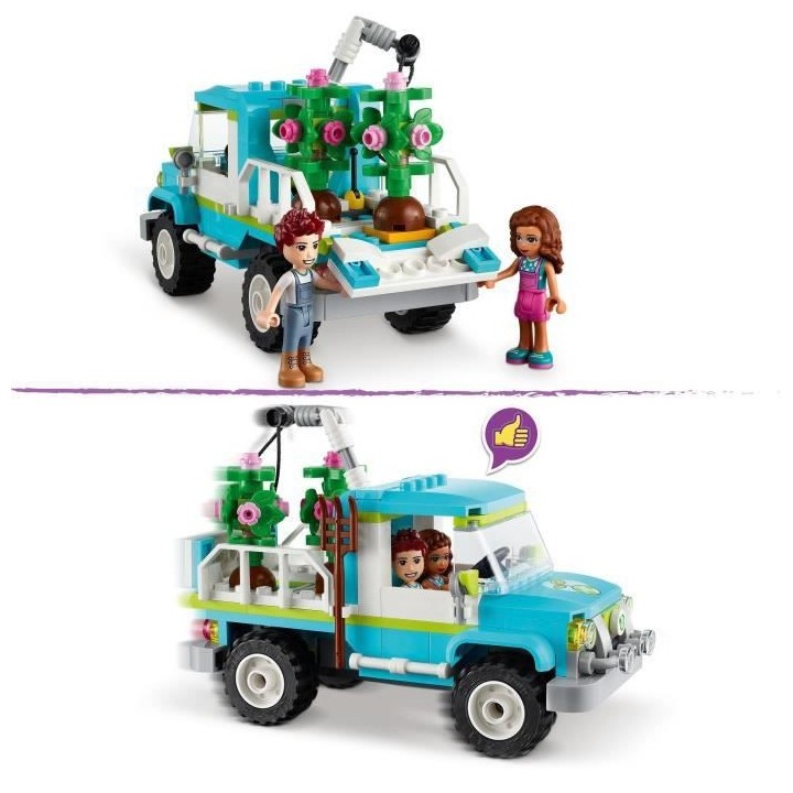 LEGO 41707 Friends Le Camion Planteur d'Arbres, Jouet de Construction