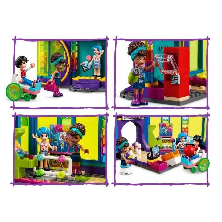 LEGO Friends 41708 La Salle d'Arcade Roller Disco, Jouet, Mini-poupée